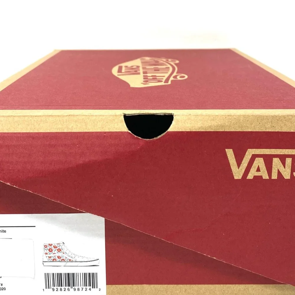 💖MEGA SALE💖VANS Sk8-HI Womens  Flowers White Leather  Cushion  VN0A5HXV891